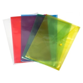 BUSTA PULL C/BOTTONE A4 7011  TR/ASS.  TRASPARENTE/COLORATO ITERNET