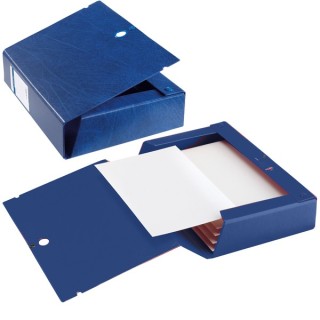 CARTELLA CON BOTTONE D-6 BLU