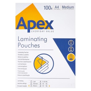 POUCHES APEX A4 125 MICRON CF.100